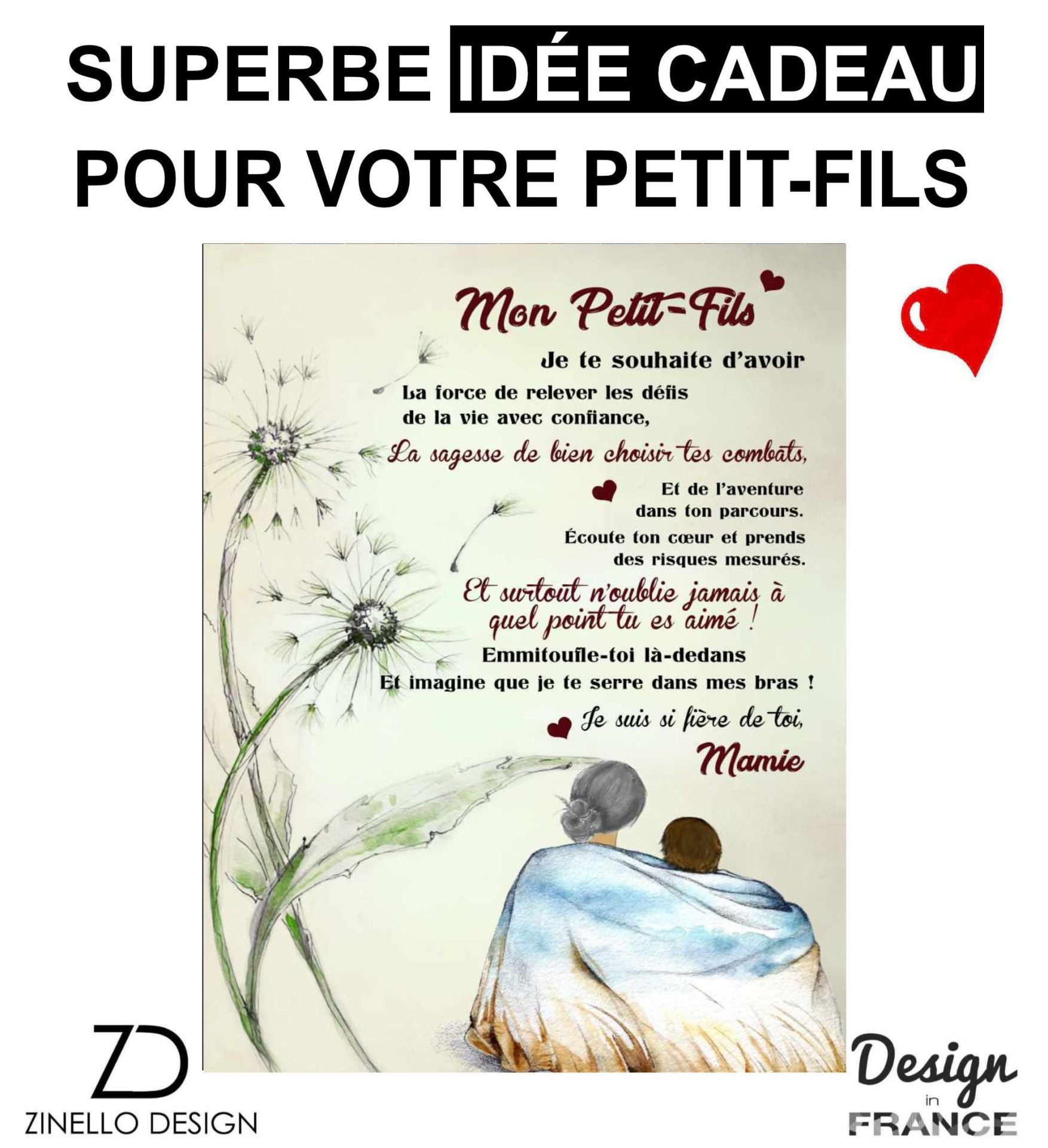 Plaid personnalisé Doux pour Offrir à Son Petit-Fils de la Part de Mamie. Idée Cadeau Original utile pour Un Anniversaire Noel Un Mariage Couverture Couvre lit Déco de la Maison Plaid personnalisé Doux pour Offrir à Son Petit-Fils de la Part de Mamie. Idée Cadeau Original utile pour Un Anniversaire Noel Un Mariage Couverture Couvre lit Déco de la Maison