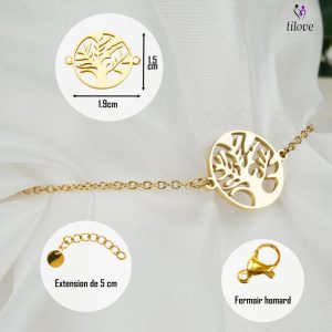 Bracelet Arbre de Vie en Acier Inoxydable 3