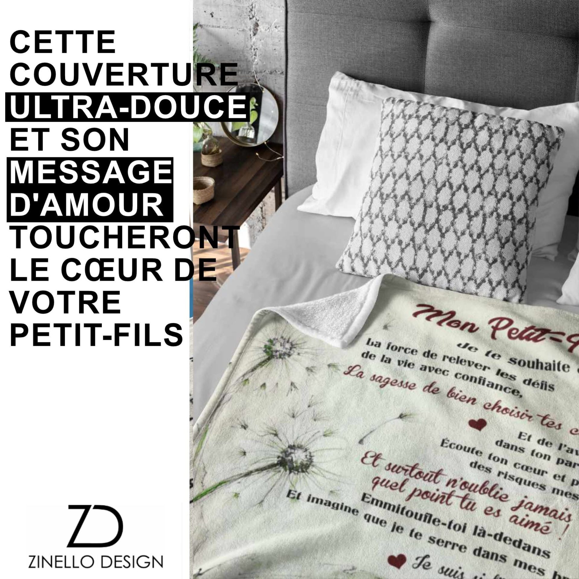 Plaid personnalisé Doux pour Offrir à Son Petit-Fils de la Part de Mamie. Idée Cadeau Original utile pour Un Anniversaire Noel Un Mariage Couverture Couvre lit Déco de la Maison Plaid personnalisé Doux pour Offrir à Son Petit-Fils de la Part de Mamie. Idée Cadeau Original utile pour Un Anniversaire Noel Un Mariage Couverture Couvre lit Déco de la Maison