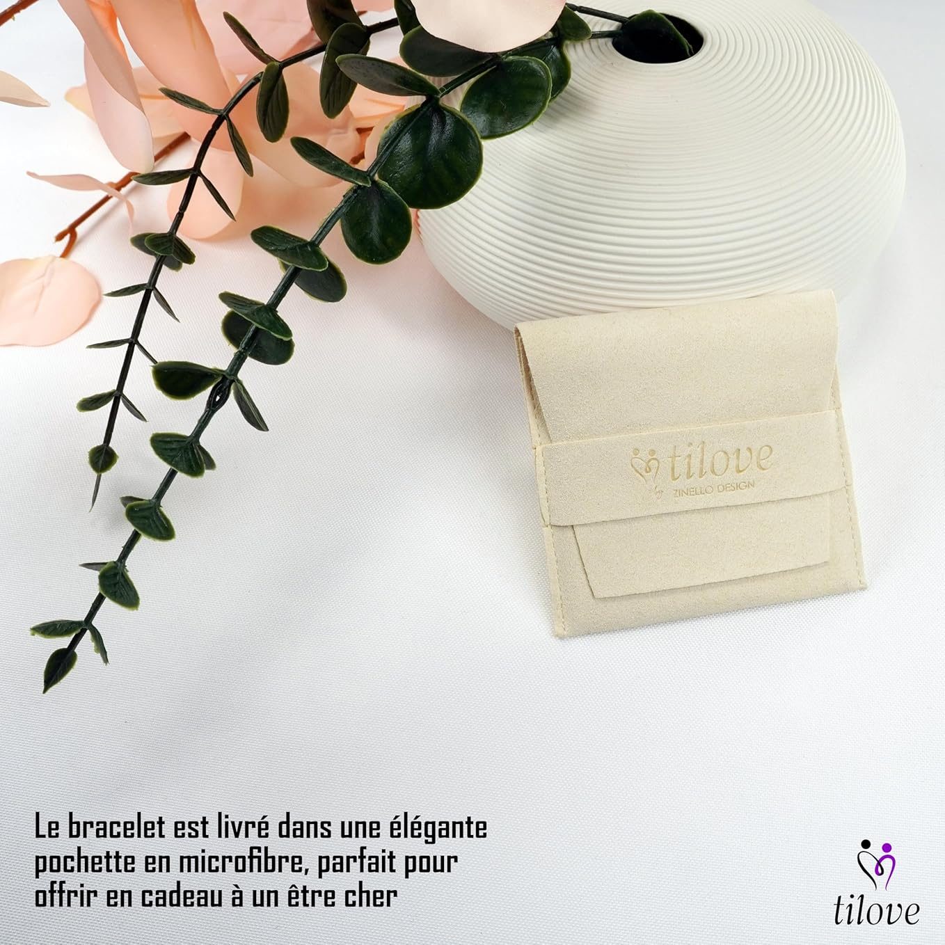 TILOVE – Bracelet en Pierre de Lune Naturelle – Lithothérapie pour Femme avec Trèfle Porte Bonheur en Acier Inoxydable. Conçu en France. Bracelet Chakra Bien Être. Idée Cadeau Femme, Fete des Mères TILOVE – Bracelet en Pierre de Lune Naturelle – Lithothérapie pour Femme avec Trèfle Porte Bonheur en Acier Inoxydable. Conçu en France. Bracelet Chakra Bien Être. Idée Cadeau Femme, Fete des Mères