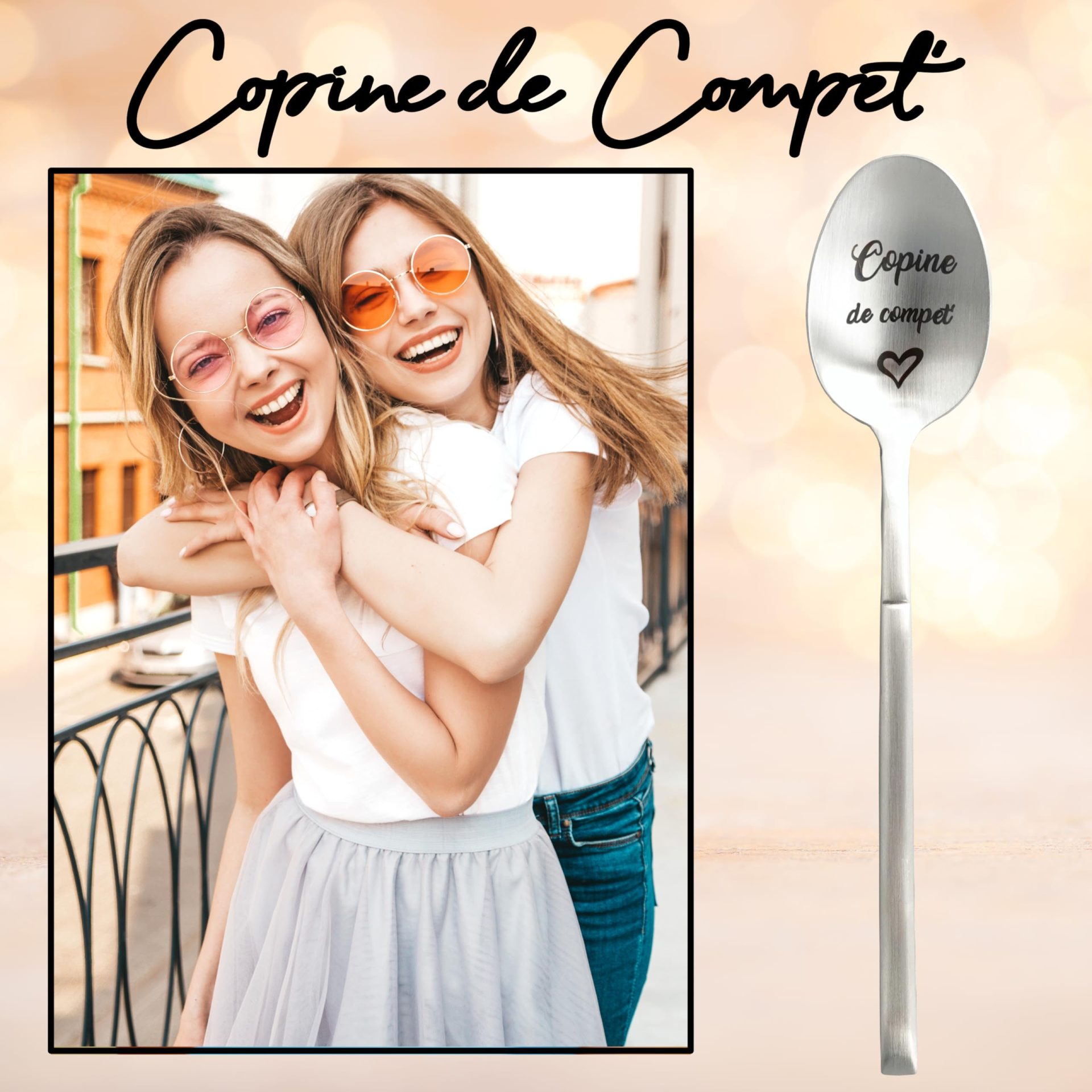 Cuillère Personnalisée Gravée « Copine de Compet’ » – Idée Cadeau Original pour une Fête, Noël ou un Anniversaire – En Acier Inoxydable 18/10 – Livrée avec son Coffret pour Offrir Cuillère Personnalisée Gravée « Copine de Compet’ » – Idée Cadeau Original pour une Fête, Noël ou un Anniversaire – En Acier Inoxydable 18/10 – Livrée avec son Coffret pour Offrir