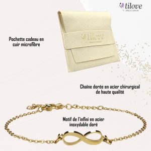 Bracelet Infini Femme Doré 5