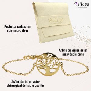 Bracelet Arbre de Vie en Acier Inoxydable 5