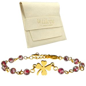 Bracelet en Pierre Naturelle de Grenat Rouge 6