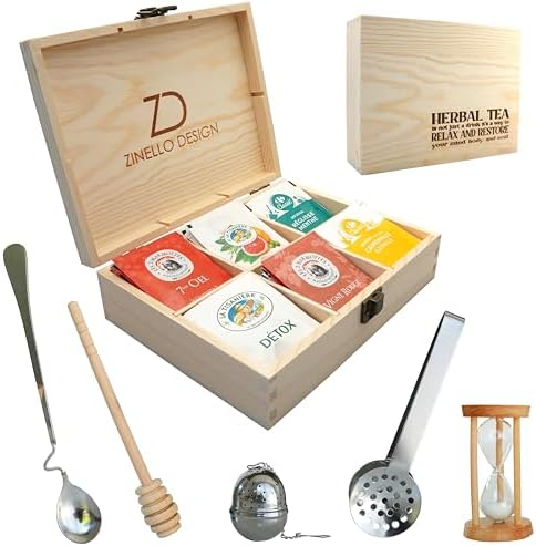 Boite à thé en bois