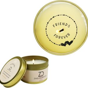 ZINELLO DESIGN – Bougie Parfumée “Friends Forever” en cire de soja – Message caché révélé à la flamme – Idée cadeau amitié femme ado – Anniversaire, remerciement, attention touchante – 100 ml ZINELLO DESIGN – Bougie Parfumée “Friends Forever” en cire de soja – Message caché révélé à la flamme – Idée cadeau amitié femme ado – Anniversaire, remerciement, attention touchante – 100 ml