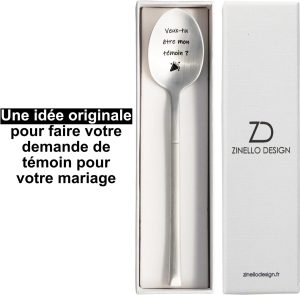 Cuillère personnalisée Veux-tu être mon témoin 1