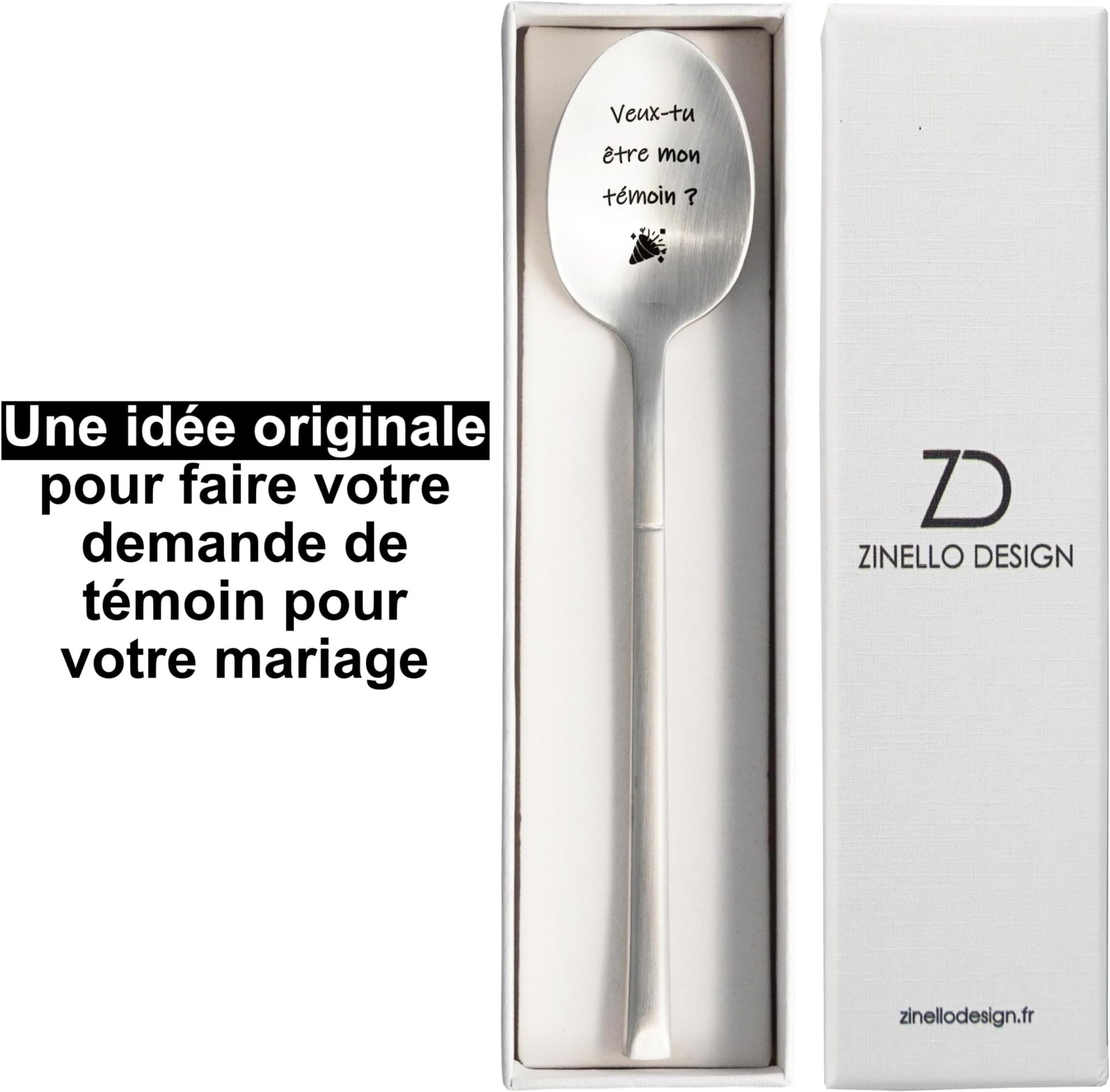 Cuillère Veux-tu être mon Témoin – Idée Cadeau Originale pour Demande de Témoin de Mariage, Annonce EVG Insolite – Cuillère à Café avec Coffret Prêt à Offrir Cuillère Veux-tu être mon Témoin – Idée Cadeau Originale pour Demande de Témoin de Mariage, Annonce EVG Insolite – Cuillère à Café avec Coffret Prêt à Offrir