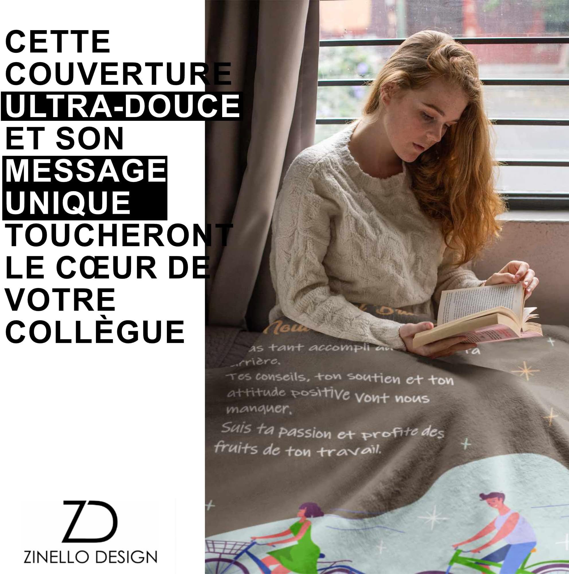 Plaid personnalisé Doux pour Offrir à Son Collègue. Idée Cadeau Original utile pour Un départ à la Retraite. Couverture Couvre lit Déco de la Maison Plaid personnalisé Doux pour Offrir à Son Collègue. Idée Cadeau Original utile pour Un départ à la Retraite. Couverture Couvre lit Déco de la Maison