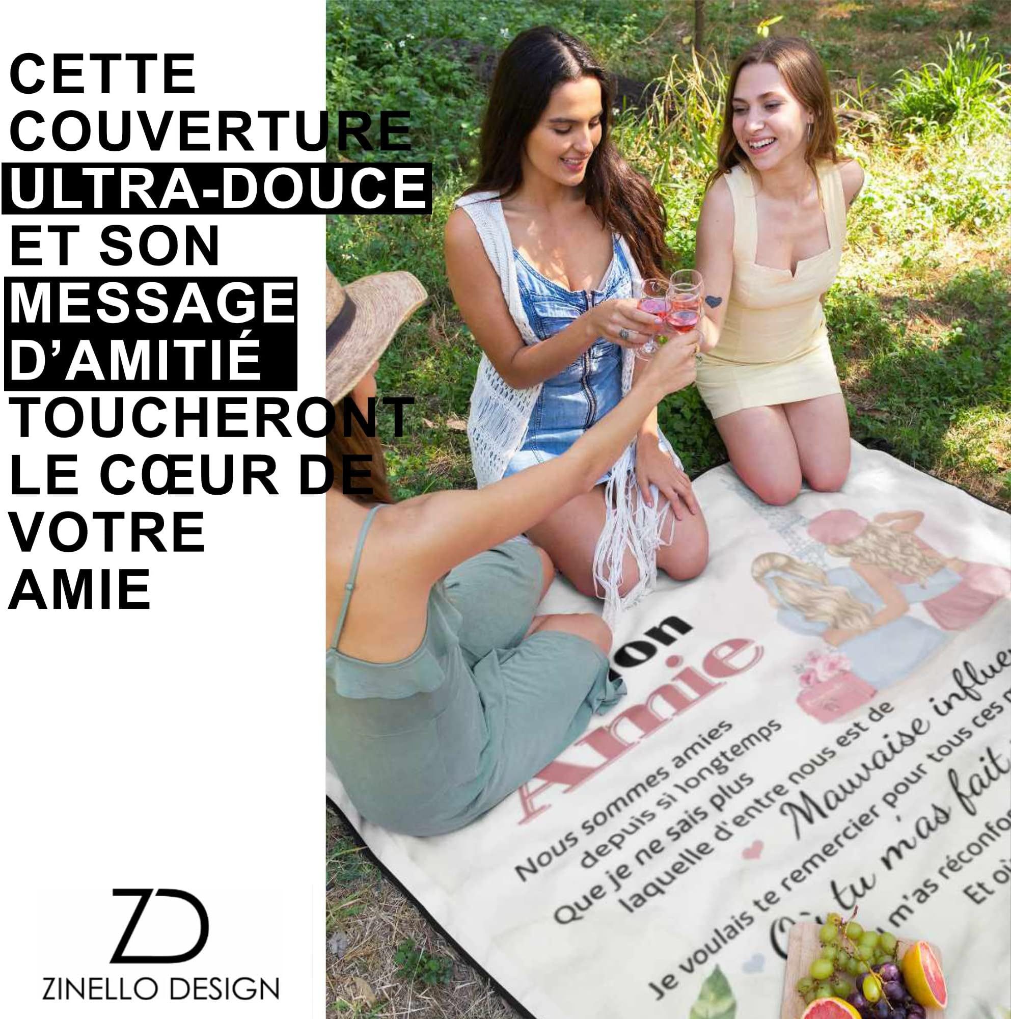 Plaid personnalisé Doux pour Offrir à Son Amie. Idée Cadeau Original utile pour Un Anniversaire Noel Un Mariage Couverture Couvre lit Déco de la Maison sur canapé Plaid personnalisé Doux pour Offrir à Son Amie. Idée Cadeau Original utile pour Un Anniversaire Noel Un Mariage Couverture Couvre lit Déco de la Maison sur canapé
