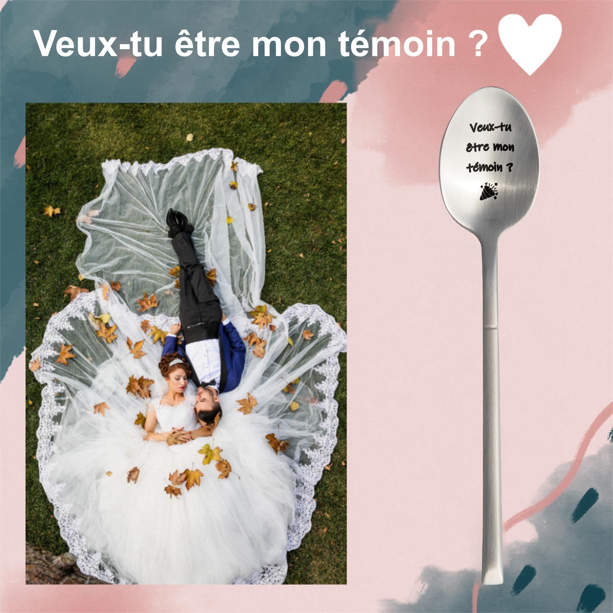 Cuillère Veux-tu être mon Témoin – Idée Cadeau Originale pour Demande de Témoin de Mariage, Annonce EVG Insolite – Cuillère à Café avec Coffret Prêt à Offrir Cuillère Veux-tu être mon Témoin – Idée Cadeau Originale pour Demande de Témoin de Mariage, Annonce EVG Insolite – Cuillère à Café avec Coffret Prêt à Offrir