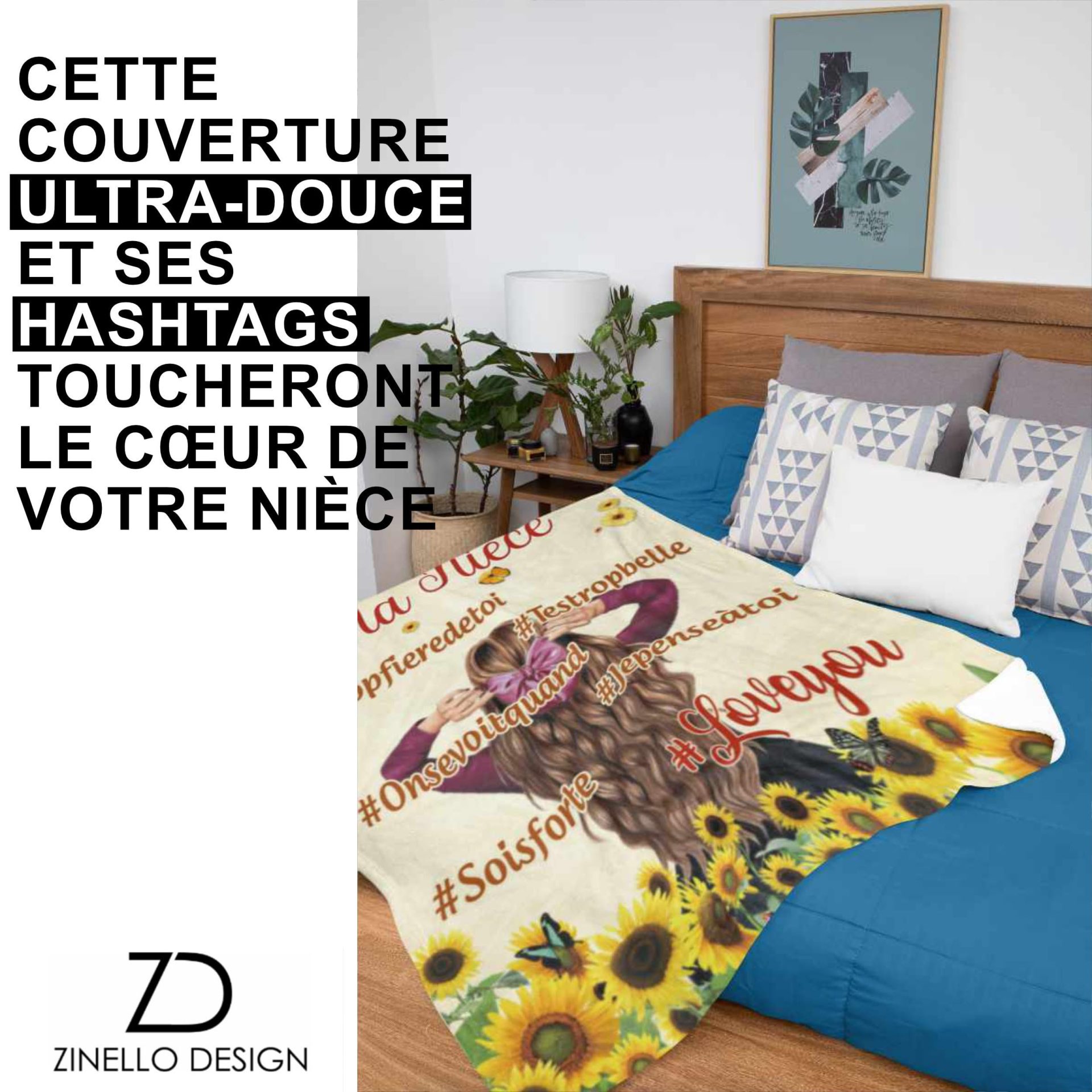 Plaid Personnalisé Doux Polaire pour Offrir à sa Nièce. Idée Cadeau Insolite Utile pour Un Anniversaire Noel Une Fête Un Baptème. Couverture Couvre Lit pour la Déco de la Maison Plaid Personnalisé Doux Polaire pour Offrir à sa Nièce. Idée Cadeau Insolite Utile pour Un Anniversaire Noel Une Fête Un Baptème. Couverture Couvre Lit pour la Déco de la Maison