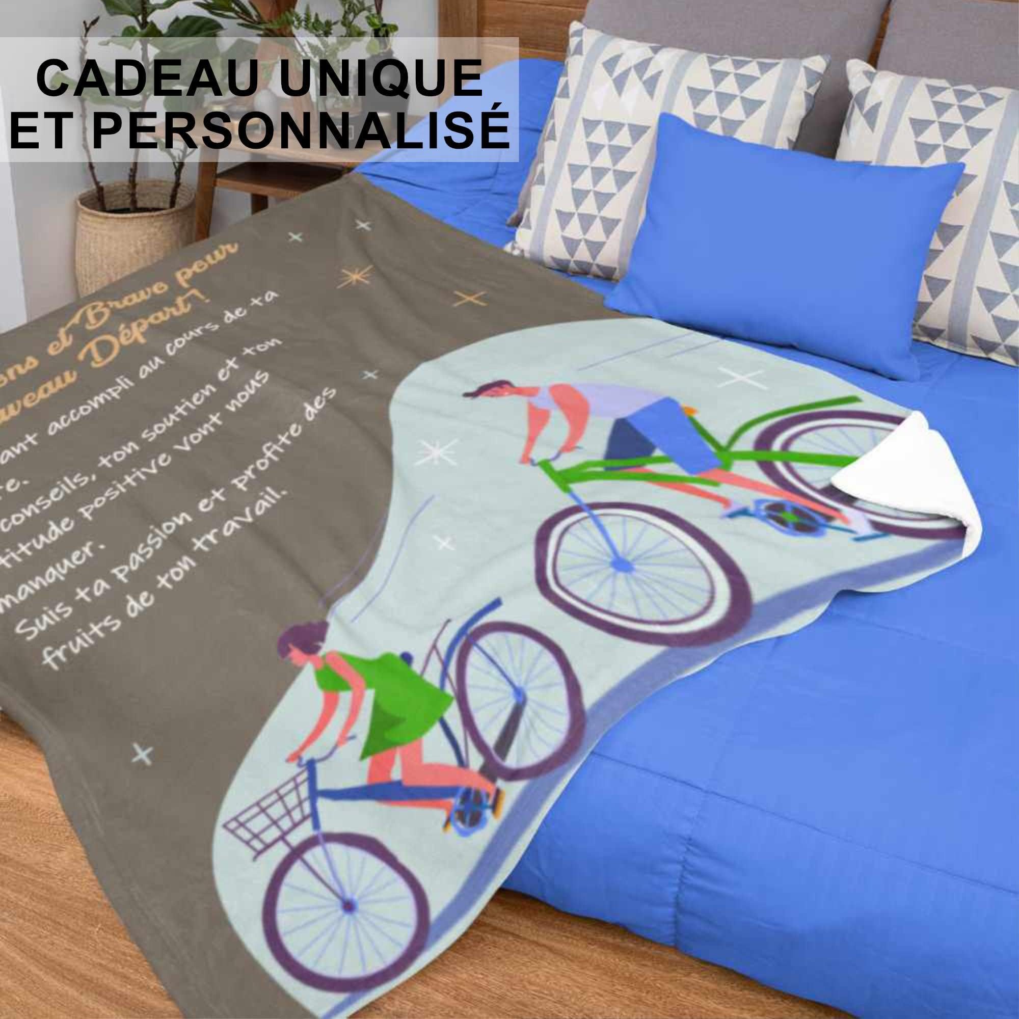 Plaid personnalisé Doux pour Offrir à Son Collègue. Idée Cadeau Original utile pour Un départ à la Retraite. Couverture Couvre lit Déco de la Maison Plaid personnalisé Doux pour Offrir à Son Collègue. Idée Cadeau Original utile pour Un départ à la Retraite. Couverture Couvre lit Déco de la Maison