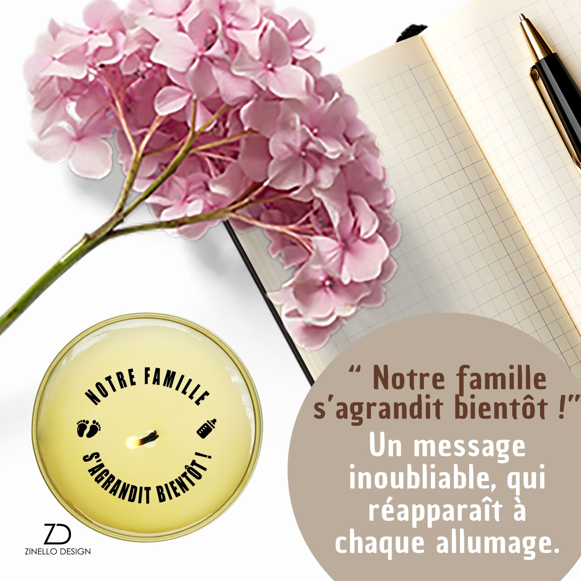 Lot de 4 Bougies Annonce Grossesse – Message Secret Révélé par la Flamme – Cadeau Papa Parrain Marraine Grand Parents Lot de 4 Bougies Annonce Grossesse – Message Secret Révélé par la Flamme – Cadeau Papa Parrain Marraine Grand Parents